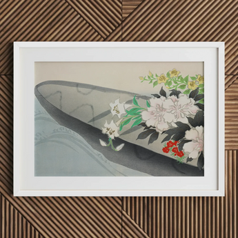 Flower Boat - Kamisaka Sekka Art Print / Canvas, Kamisaka Sekka Charts, Tiger Lilies Arched, Ceremonial Hush