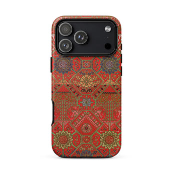 Motivo a ventaglio floreale - Custodia per iPhone con arte tessile di G.a. Audsley, 17 Pro Max / Opaca, Custodie per telefoni cellulari, Toby Leon