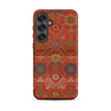 Flower Fan Pattern - G.a. Audsley Textile Art Phone Case, Samsung Galaxy S25 Plus / Matte, Mobile Cases, Toby Leon