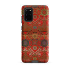 Flower Fan Pattern - G.a. Audsley Textile Art Samsung Case, Galaxy S20 Plus / Matte, Red Phone Case Ornate Multi-patterned Design