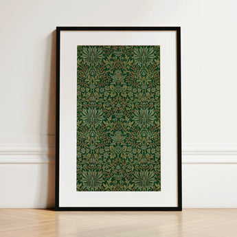 Flower Garden - William Morris Decorative Art Print / Canvas, 12x18’’ / 31x46cm / Black Frame / Matboard, Posters Prints & Visual Artwork,