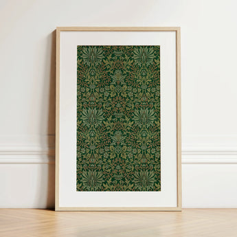 Flower Garden - William Morris Decorative Art Print / Canvas, 12x18’’ / 31x46cm / Natural Frame / Matboard, Posters Prints & Visual