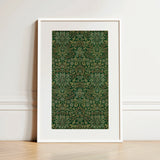 Flower Garden - William Morris Decorative Art Print / Canvas Framed Art Print Intricate Botanical Pattern Gold Olive William Morris Flower,