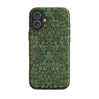 Flower Garden - William Morris Pattern Phone Case Iphone 16 Plus / Matte Green Floral Patterned Phone Case William Morris’s Horticultural,
