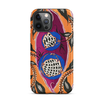 Flower Pods - E.a. Seguy Pochoir Phone Case Iphone 12 Pro Max / Matte Patterned Phone Case Flower Pods Iphone Case, Art Deco Botanical