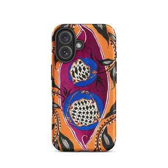 Flower Pods - E.a. Seguy Pochoir Phone Case Iphone 16 / Matte Patterned Phone Case Flower Pods Iphone Case, Art Deco Botanical