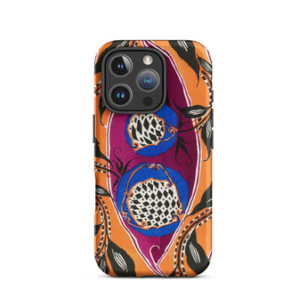 Flower Pods - E.a. Seguy Pochoir Phone Case Iphone 16 Pro / Matte Patterned Iphone Case Flower Pods Case, Art Deco Botanical Illustration,