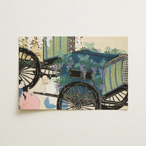 Flower Wagon - Kamisaka Sekka Woodblock Art Print / Canvas, 18x12’’ / 46x31cm / Unframed / no Border, Posters Prints & Visual Artwork, Toby