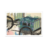 Flower Wagon - Kamisaka Sekka Woodblock Art Print / Canvas, Kamisaka Sekka, Sekka Momoyogusa Woodblock, Meiji-era Gem Blending