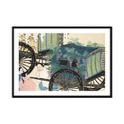 Flower Wagon - Kamisaka Sekka Woodblock Art Print, Vintage Horse-drawn Carriage Ornate Wheels Decorative