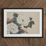 Flowers from Momoyogusa - Kamisaka Sekka Art Print / Canvas, 30x20’’ / 76x51cm / Black Frame / Matboard, Posters Prints & Visual Artwork,