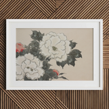 Flowers from Momoyogusa - Kamisaka Sekka Art Print / Canvas, 30x20’’ / 76x51cm / White Frame / Matboard, Posters Prints & Visual Artwork,