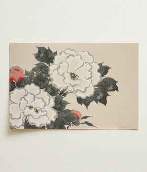 Rectangular Canvas Print Traditional Japanese-style Floral Design White Kamisaka Sekka’s Flowers, Sekka Art