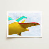 Flying High - Amusement Park Airplane Art Print / Canvas Vintage, Vibrant Prints