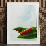 Flying High - Amusement Park Airplane Art Print / Canvas Framed Artwork Vibrant Green Red Toy Soft, Prints
