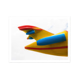 Flying High - Stampa d’arte di aeroplano da parco divertimenti / Tela, 16x12’’ / 41x31cm / Senza cornice / Bordo bianco, poster, stampe e opere d’arte visiva,