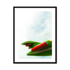 Flying High - Amusement Park Airplane Art Print, Green Red Airplane Ride