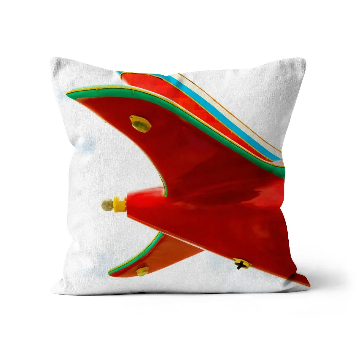Flying High Cushion - Linen / 12’x12’ - Throw Pillows - Aesthetic Art