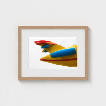 Flying High - Yellow Carnival Airplane Art Print / Canvas Amusement Park, Technicolor Dreamscape Prints