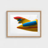 Flying High - Yellow Carnival Airplane Art Print / Canvas Amusement Park, Technicolor Dreamscape Prints