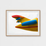 Flying High - Yellow Carnival Airplane Art Print / Canvas Amusement Park, Technicolor Dreamscape Prints