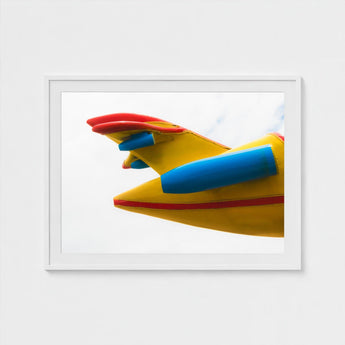 Flying High - Yellow Carnival Airplane Art Print / Canvas Amusement Park, Technicolor Dreamscape Prints