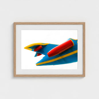 Flying Higher - Amusement Park Airplane Art Print / Canvas Mid-century Carnival Delights, Technicolor Dreamscape, Prints