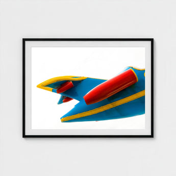 Flying Higher - Amusement Park Airplane Art Print / Canvas Mid-century Carnival Delights, Technicolor Dreamscape, Prints