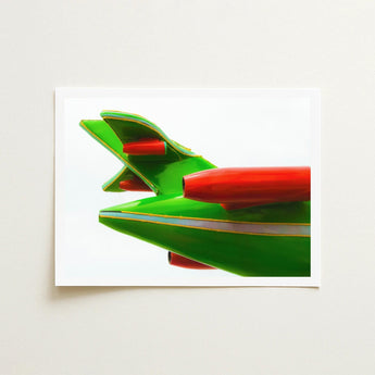 Flying Highest - Amusement Park Airplane Art Print / Canvas, Retro-futuristic Fantasy Prints