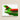 Vibrant Green Red Retro-style Airplane Tail Fin Gold Amusement Park, Art, Retro-futuristic Fantasy