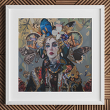 The Fool - Stampa d'arte / Tela del mazzo di tarocchi surreale, 12x12’’ / 31x31cm / Cornice bianca / Passe-partout, Poster, stampe e arte visiva, Toby Leon
