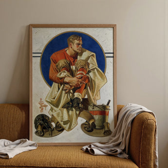 Football Player - J. C. Leyendecker Art Print / Canvas, Posters Prints & Visual Artwork, Toby Leon