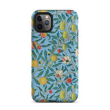 Four Fruits - William Morris Aesthetic Phone Case Iphone 11 Pro Max / Matte Floral Patterned Phone Case William Morris Four Fruits,