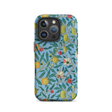 Four Fruits - William Morris Aesthetic Phone Case Iphone 16 Pro / Matte Floral Patterned, Victorian-era Botanical Marvel, Art Mobile Cases