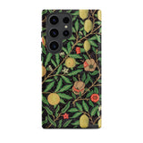 Four Fruits too - William Morris Aesthetic Phone Case Samsung Galaxy S23 Ultra / Matte Black Phone Case Adorned Detailed Botanical