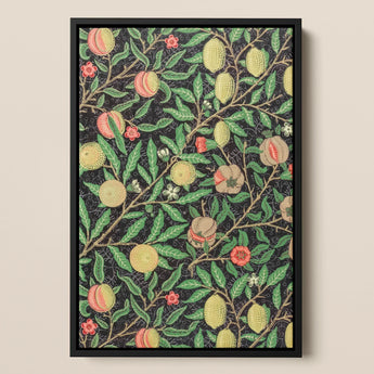 Four Fruits too - William Morris Botanicals Art Print / Canvas Framed Artwork Detailed Botanical Illustration Fruit Foliage Vibrant
