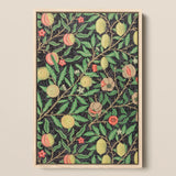 Four Fruits too - William Morris Botanicals Art Print / Canvas Framed Artwork Detailed Botanical Pattern Peaches Pomegranates Leaves