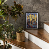 Four Young Men - Ludwig Von Hofmann Art Print / Canvas Framed Painting Nude Male Figures Vibrant Stylized, Hofmann’s, Oil, Darmstadt