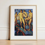 Four Young Men - Ludwig Von Hofmann Art Print / Canvas Framed Painting Nude Male Figures, Hofmann’s, Oil, Darmstadt Landesmuseum Period,
