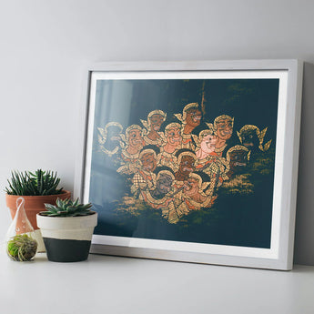 Babes in the Woods - Traditional Thai Myth Art Print Posters Prints & Visual Artwork