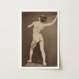 French Male Nude - Gaudenzio Marconi Art Print / Canvas, Guglielmo Marconi’s Albumen, Silver, Frames, Warm Bistre Shadow Prints