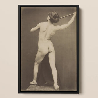 French Male Nude - Guglielmo Marconi Kunstdruck / Leinwand, 12x18’’ / 31x46cm / Schwarzer Rahmen, Poster-Drucke & visuelle Kunstwerke, Toby Leon
