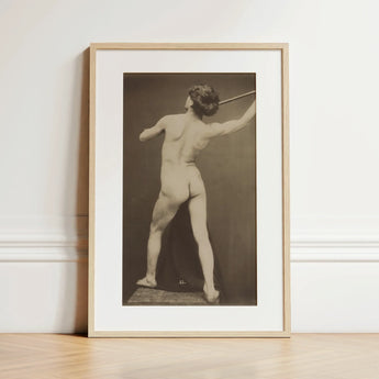French Male Nude - Guglielmo Marconi Kunstdruck / Leinwand, 12x18’’ / 31x46cm / Naturrahmen / Passepartout, Poster-Drucke & visuelle Kunstwerke,