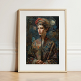 Freyja - Surreal Norse Goddess Art Print / Canvas, 12x16’’ / 31x41cm / Natural Frame / Matboard, Posters Prints & Visual Artwork, Toby Leon
