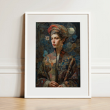 Freyja - Surreal Norse Goddess Art Print / Canvas, 12x16’’ / 31x41cm / White Frame / Matboard, Posters Prints & Visual Artwork, Toby Leon