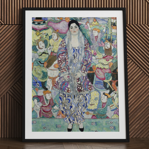 Friederike Maria Beer - Gustav Klimt symbolistischer Kunstdruck / Leinwand, 24x32’’ / 61x81cm / Schwarzer Rahmen / Passepartout, Poster Drucke & Visual