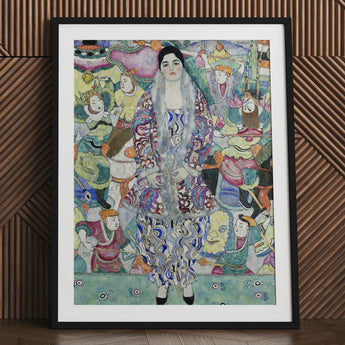 Friederike Maria Beer - Gustav Klimt Symbolist Art Print / Canvas Framed Stylized Colorful Depiction Woman Ornate, Portrait Prints