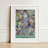 Friederike Maria Beer - Gustav Klimt Symbolist Art Print / Canvas Framed Woman Ornate Patterned Dress Blue, Portrait Prints