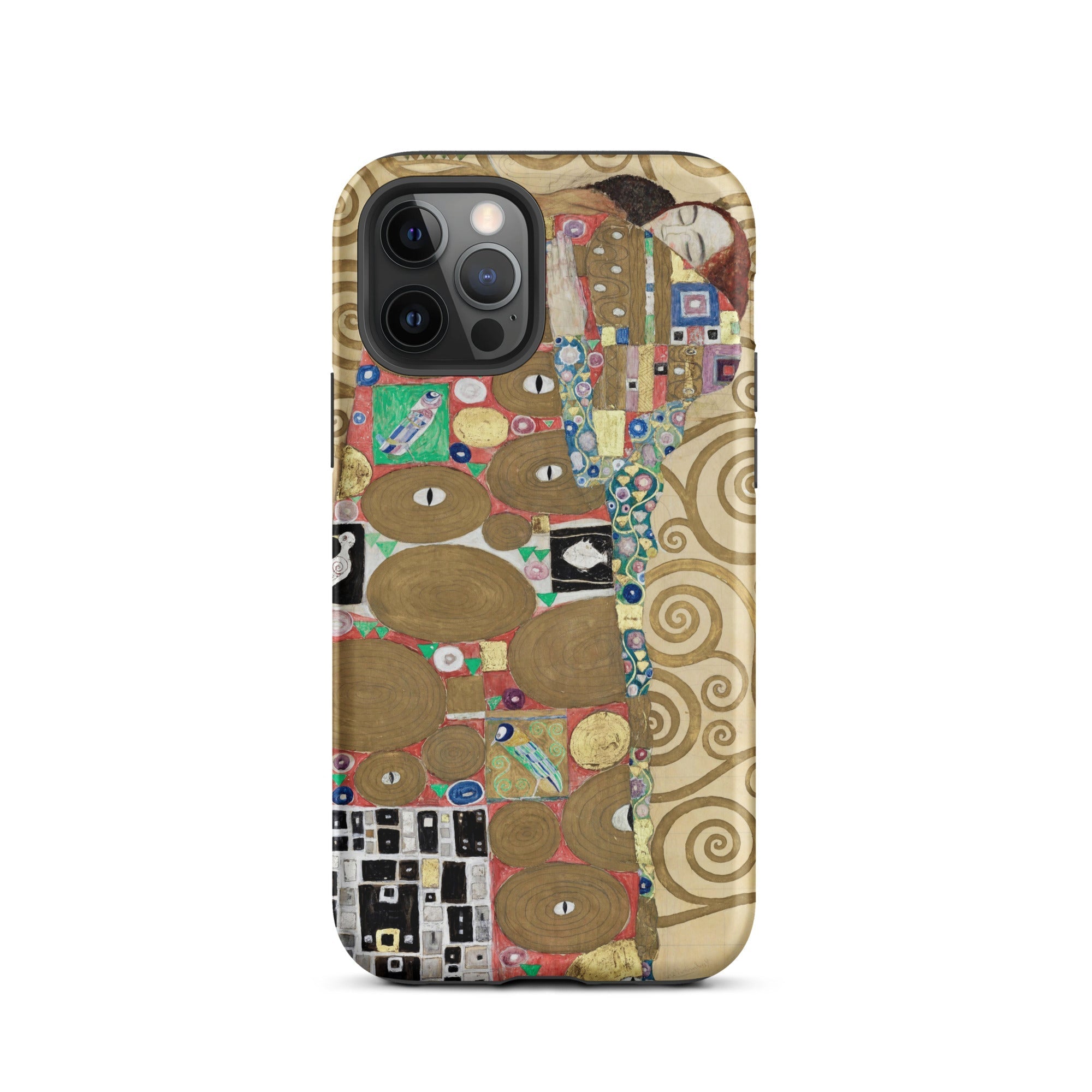 The Fulfilment - Gustav Klimt Iphone Case, 12 Pro / Matte, Smartphone Case Klimt’s Kiss Design
