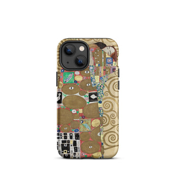 The Fulfilment - Gustav Klimt Phone Case Iphone 13 Mini / Matte Smartphone Case Klimt’s Kiss’ Gustav Klimt Romantic, Romantic Art, Bloom,